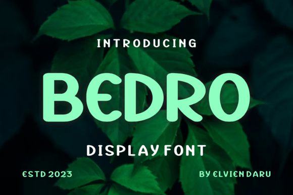 Bedro: A Unique Display Font for Bold Branding