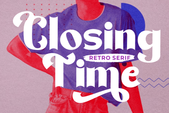 Closing Time Display Font for Web Design
