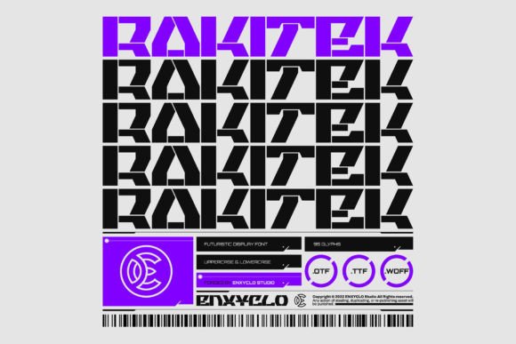 Rakitek: The Cyberpunk Display Font That Redefines Industrial Branding
