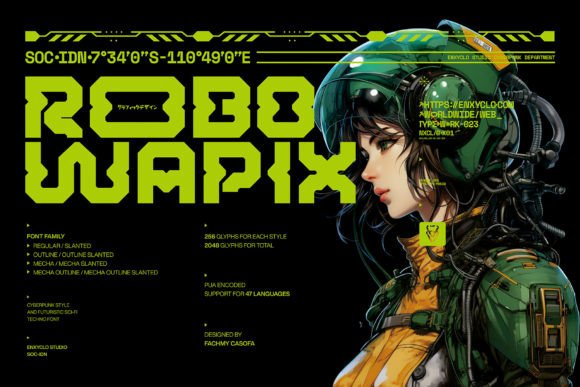 Robowapix: A Futuristic Typeface for Bold Editorial Design