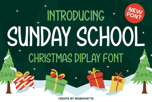 Sunday School: The Christmas Display Font for Seasonal Branding