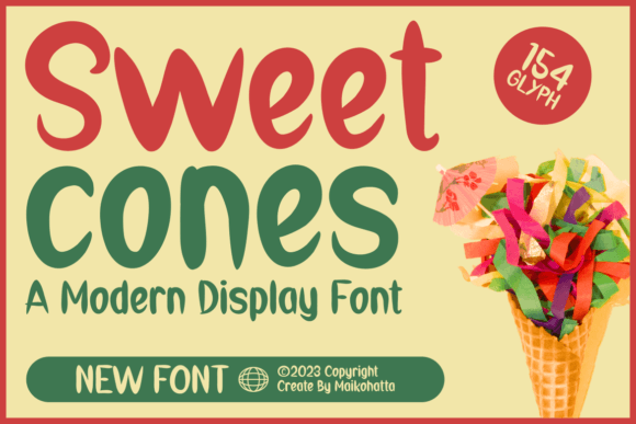 Sweet Cones: A Festive Display Typeface for Web Design